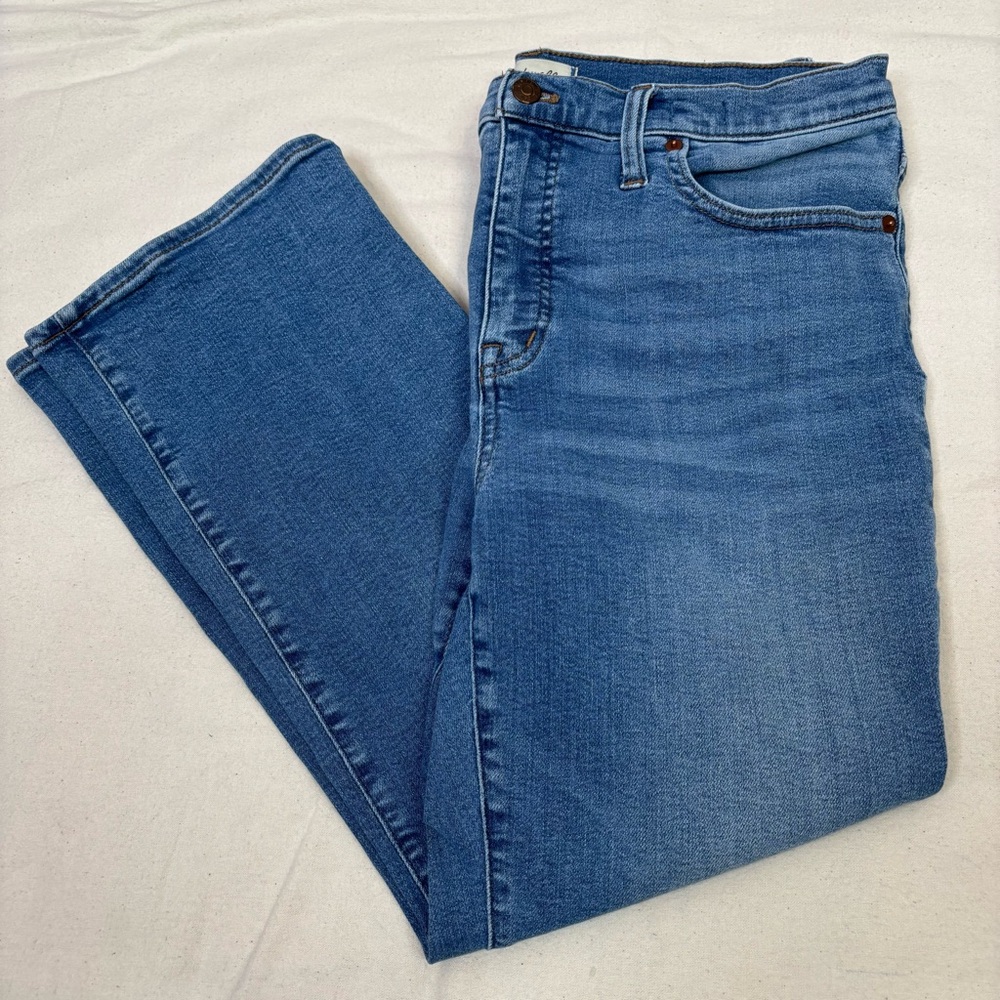 Madewell Cali Demi-Boot‎ Jeans PETITE Size 31P | 12P High Waist 24” Inseam - Picture 5 of 15
